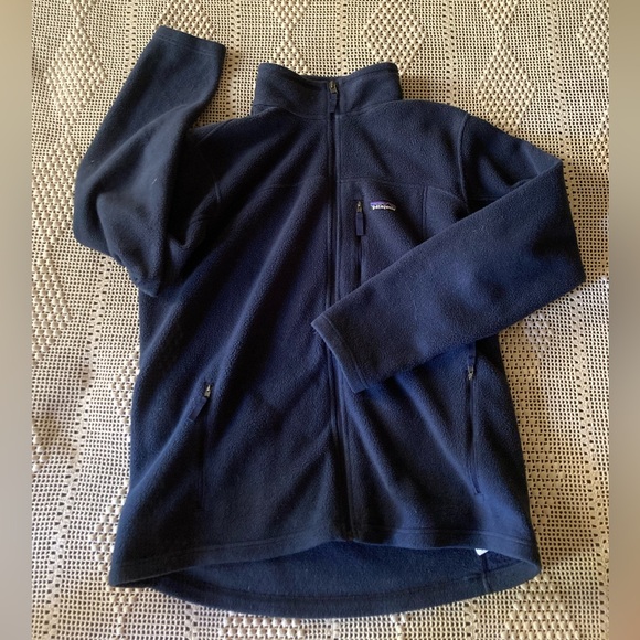 Navy blue Patagonia synchilla zip up jacket - Picture 2 of 5